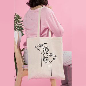 Organic Paint and Cotton Canvas Hand with Face Bag